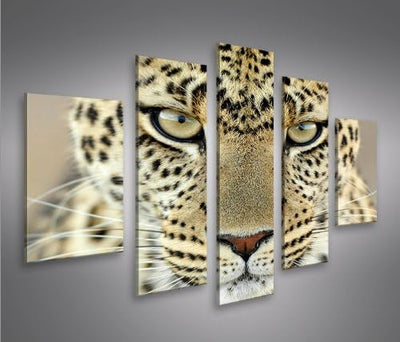 islandburner Bild Bilder auf Leinwand Leopard MF Katze Raubkatze XXL Poster Leinwandbild Wandbild De