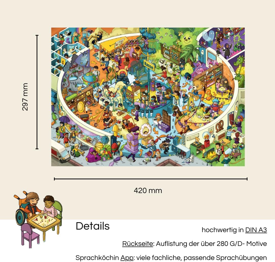 für Kinder 'Logopädie Spiele Sprachförderung Kindergarten' Hochwertig Illustriert [analog+digital nu