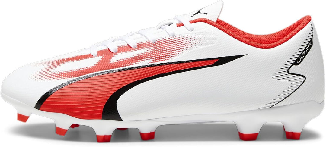 PUMA Herren Ultra Play Fg/Ag Fussballschuh 40.5 EU Puma White Puma Black Fire Orchid, 40.5 EU Puma W