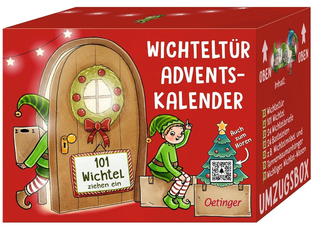 Wichteltür-Adventskalender. 101 Wichtel ziehen ein: Adventskalender ab 4 Jahren mit Wichteltür, 24 B