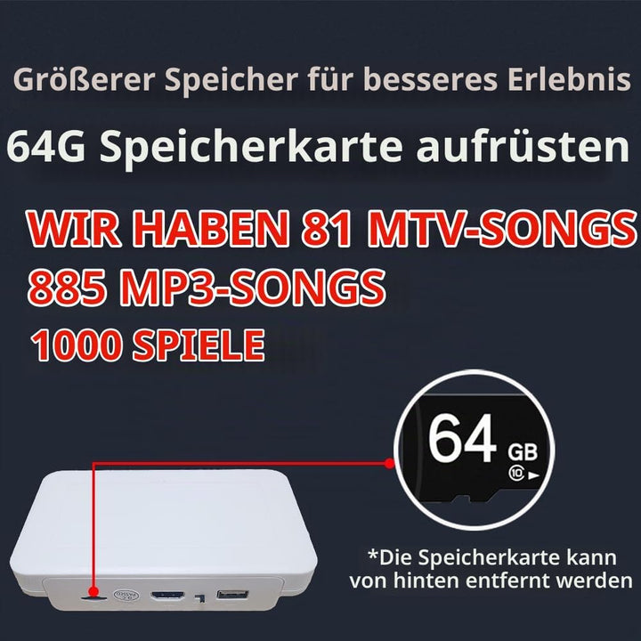 HDMI Tanzmatte für Kinder &amp; Erwachsene,64GB Tanzpad mit 1000 Spielen,885 Songs &amp; 81 MTVs,Weiche Flan