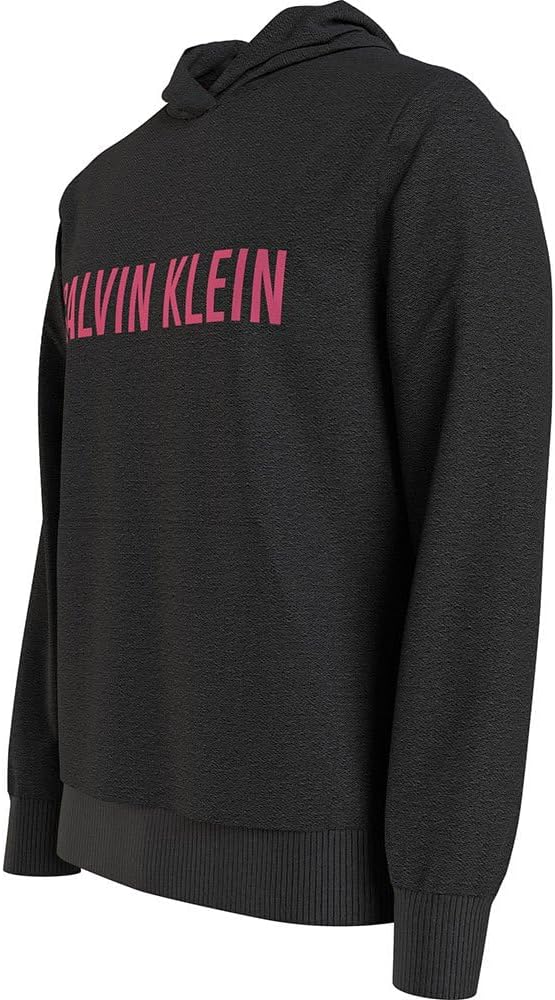 Calvin Klein Herren Heavyweight Sweatshirts M Schwarz (Black W/ Fuchsia Rose), M Schwarz (Black W/ F