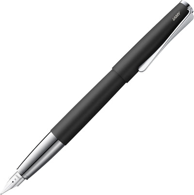 Lamy studio Füllhalter 067 - Füller aus rostfreiem Edelstahl in schwarzem Soft-Lack-Finish mit hochg