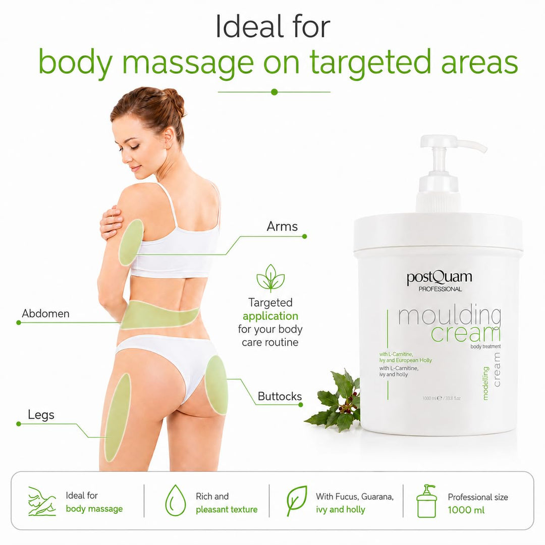 PostQuam - Anti-Cellulite Schlankheits und Straffungscreme | Formel mit Fucus, Koffein und L-Carniti