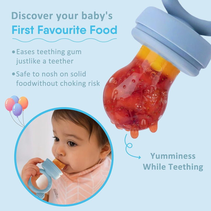 MumEZ Fruchtsauger Baby – Praktisches Futterset für Babynahrung, Einfaches Selbstfütterungsset für u