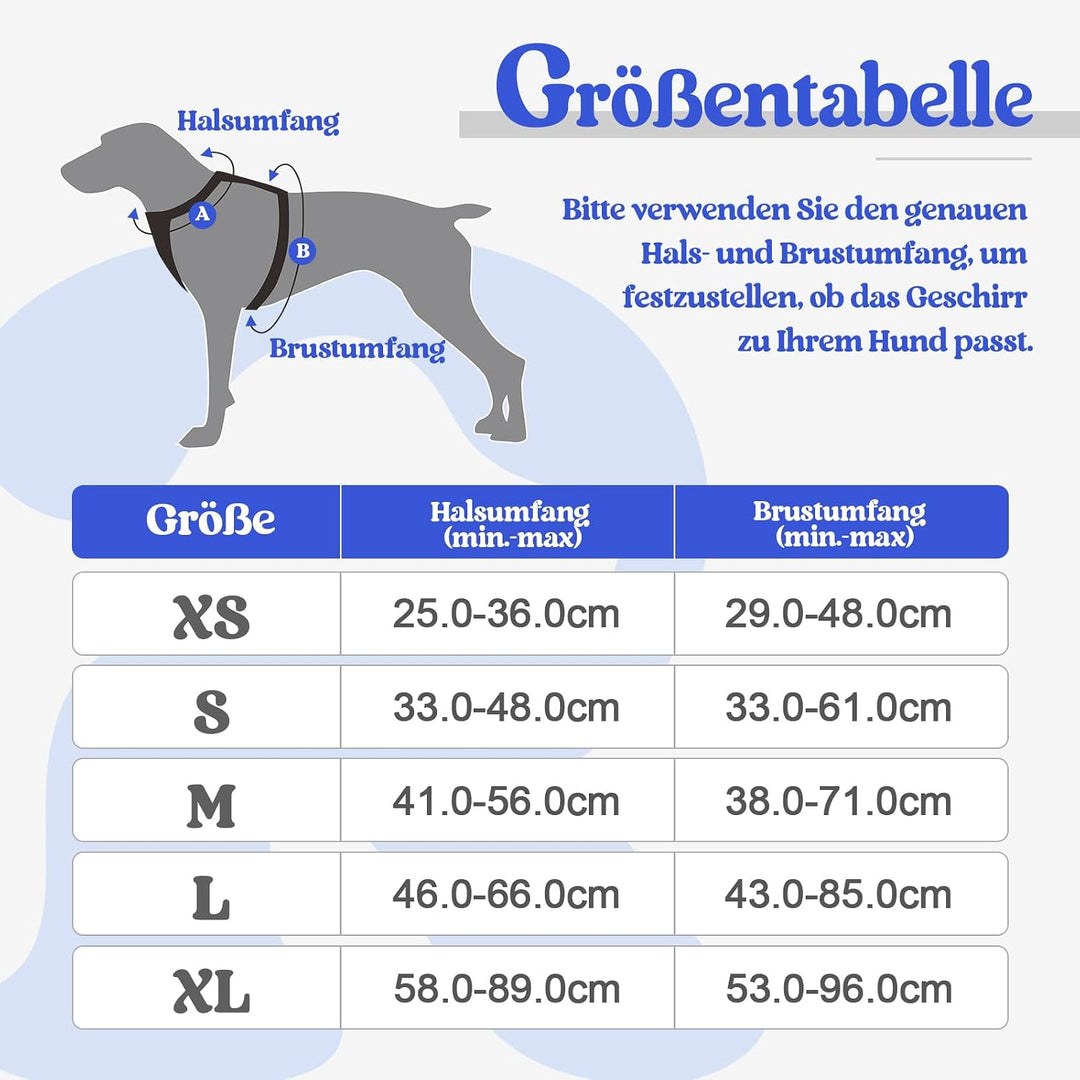 rabbitgoo Hundegeschirr Mittelgrosse Hunde, Anti Zug Geschirr mit Kontrolle, No Pull Verstellbar Hun