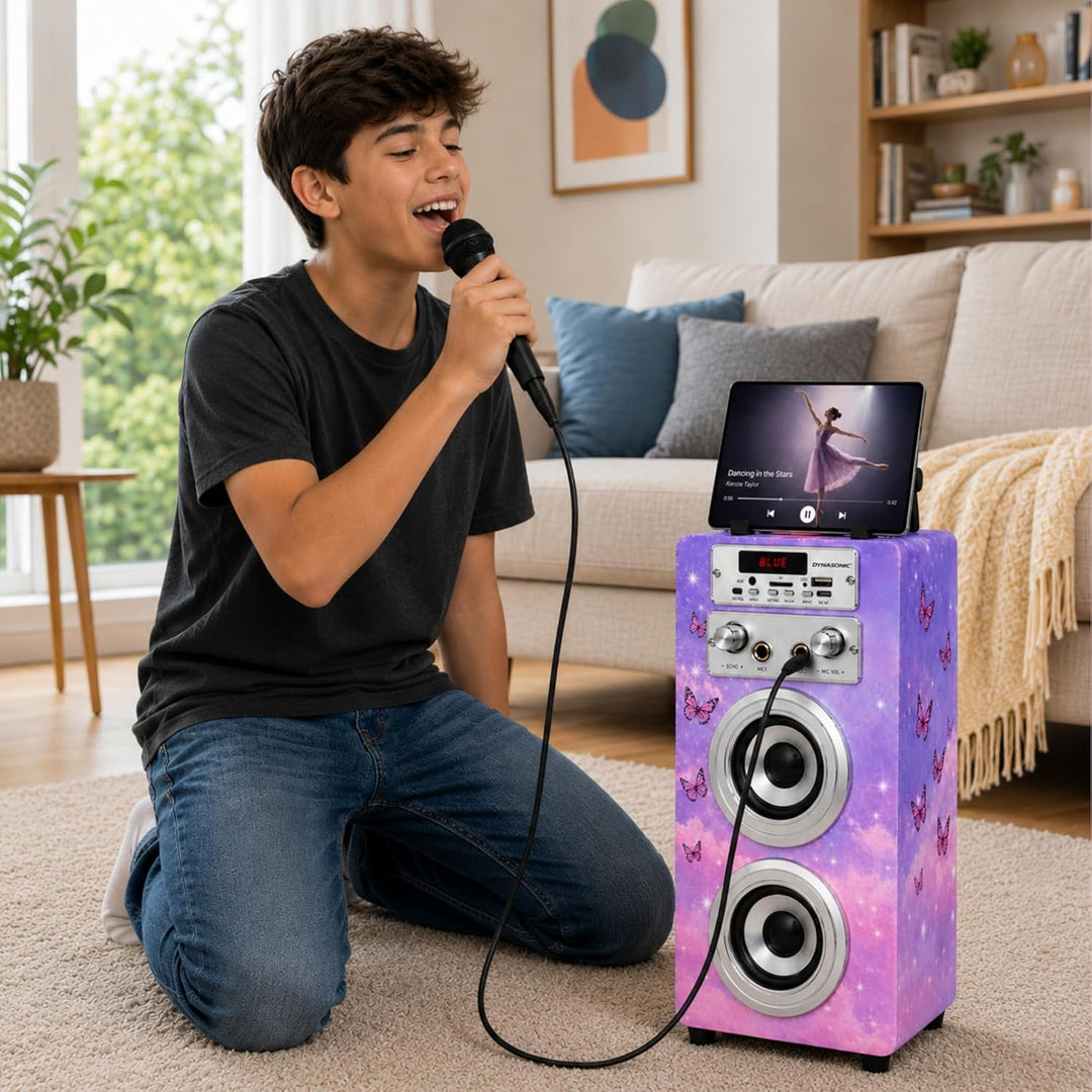 DYNASONIC (3º Generation Mikrofon Karaoke Spielzeug, ideal für originelle Geschenke für Kinder, Mädc