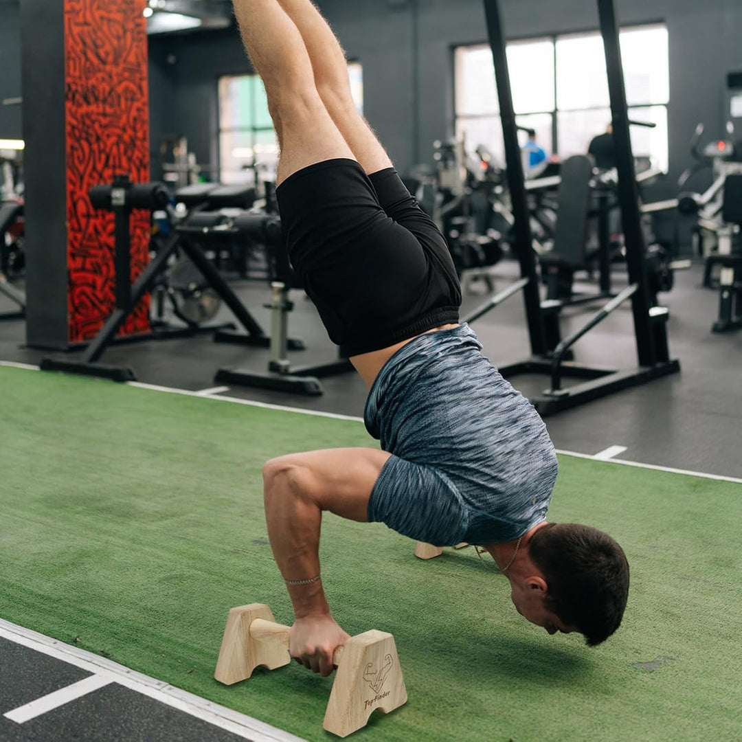 Liegestützgriffe Holz, Parallettes Calisthenics Handstand Griffe Stütze Push Up Bars Calestetic Equi