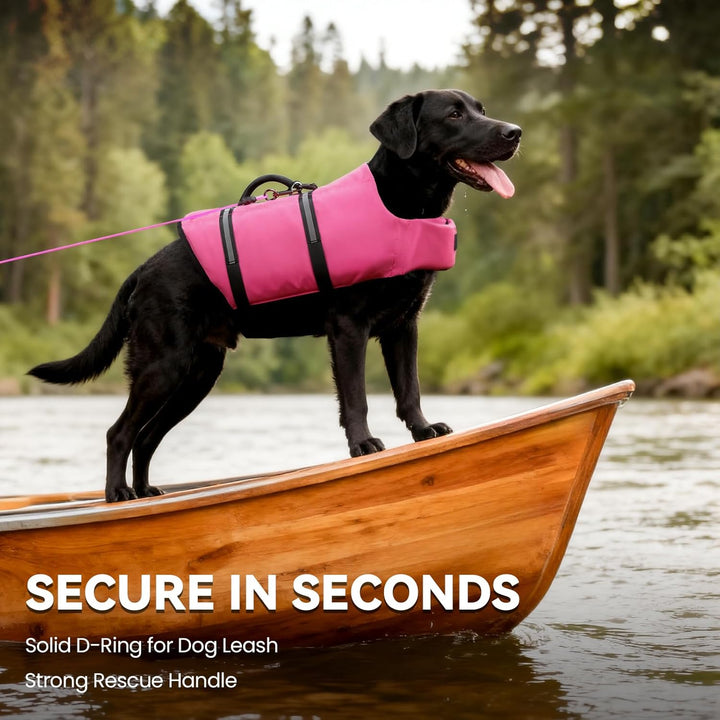 VIVAGLORY Rip Stop Schwimmweste Hund, Hundeschwimmweste, Schwimmhilfe & Auftrieb, Rettungsweste Hund