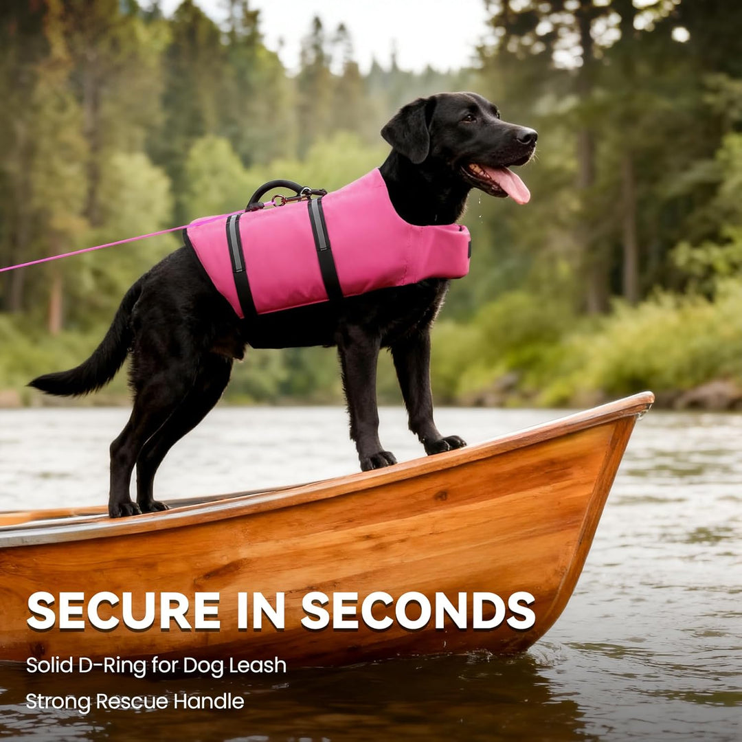 VIVAGLORY Rip Stop Schwimmweste Hund, Hundeschwimmweste, Schwimmhilfe & Auftrieb, Rettungsweste Hund