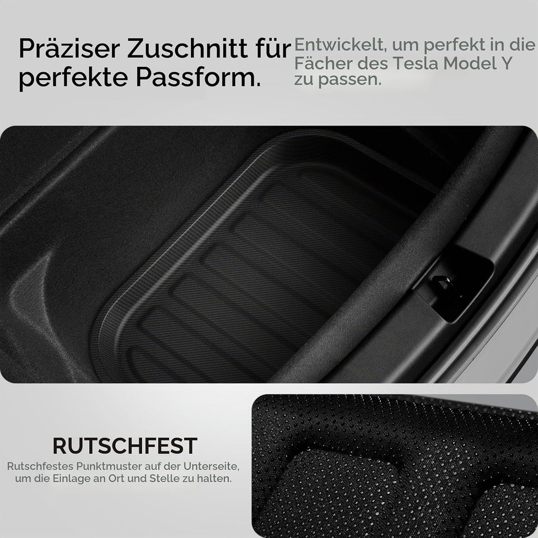 Spigen Tesla Model Y (~2024) Hintere Kofferraummatte für Aufbewahrung, Stossfestes XPE-Material zum