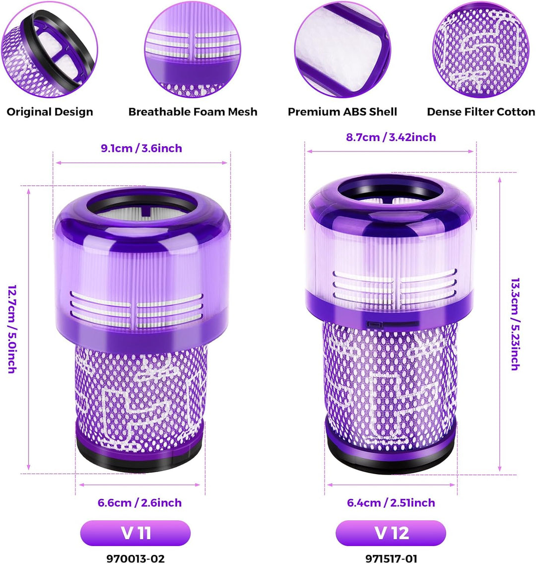 Filter für Dyson V11, 3 Pack Vakuumfilter Ersatz für Dyson V11 V15 SV14 SV22 Absolute Animal Extra P