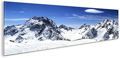 islandburner Bild Bilder auf Leinwand Gletscher Panorama XXL Poster Leinwandbild Wandbild Art up You