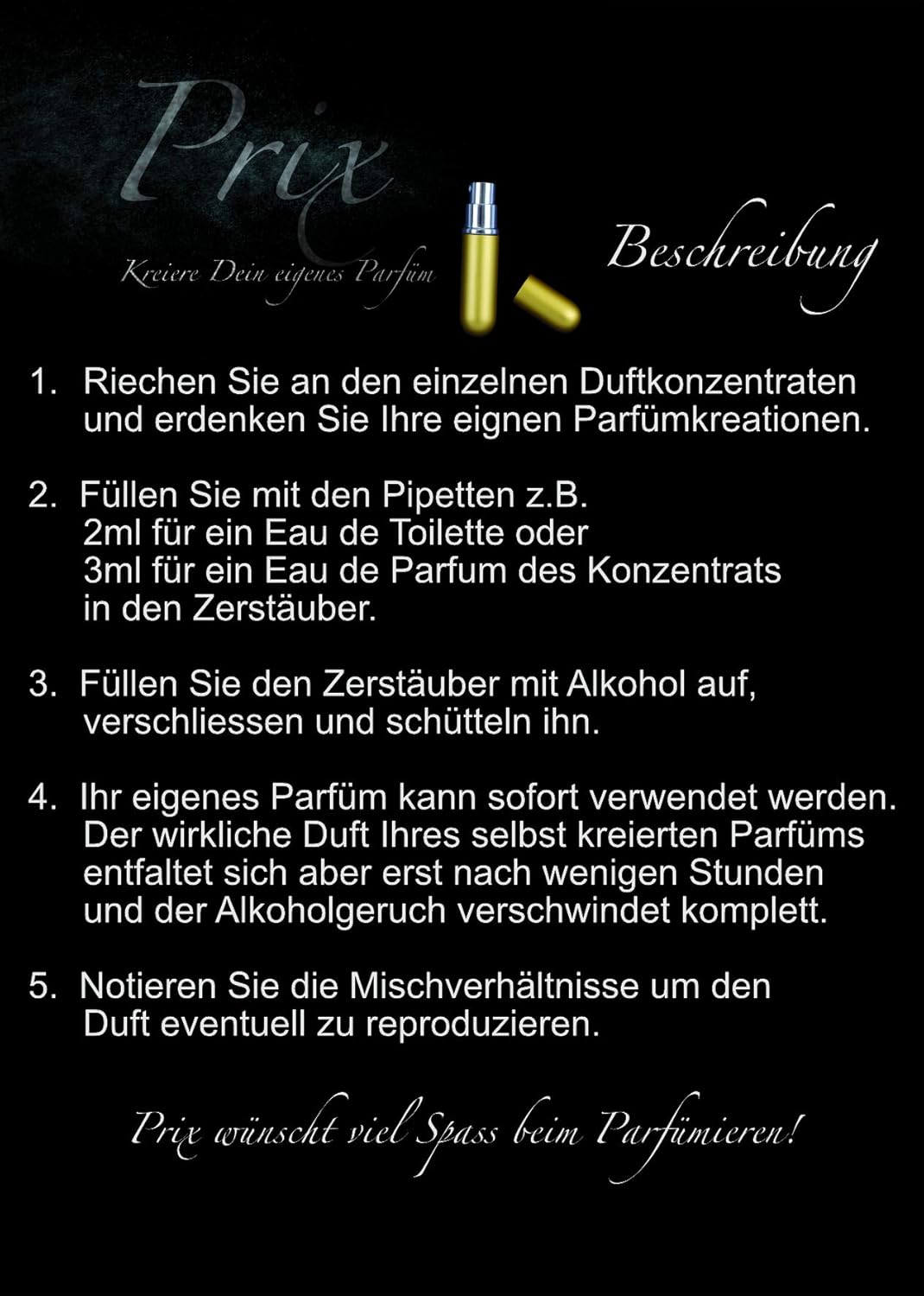 Prix Parfüm selber machen erwachsene Geschenk- Set Duft (für Damen), für Damen
