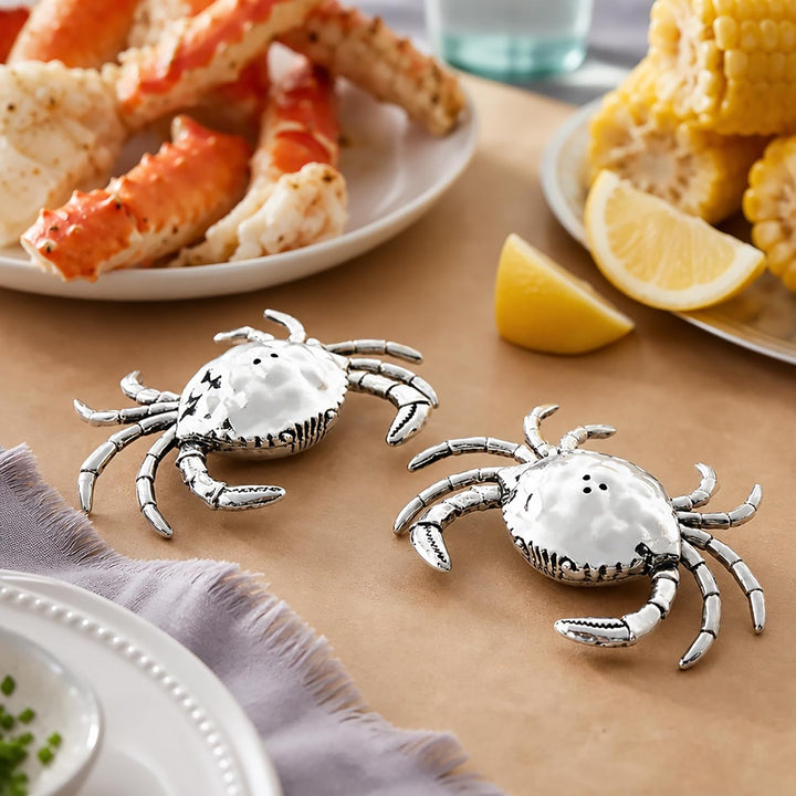 Mud Pie Salz- und Pfefferstreuer-Set, Krabbe, silberfarben Mud Pie 4501005 Crab Salt and Pepper Shak