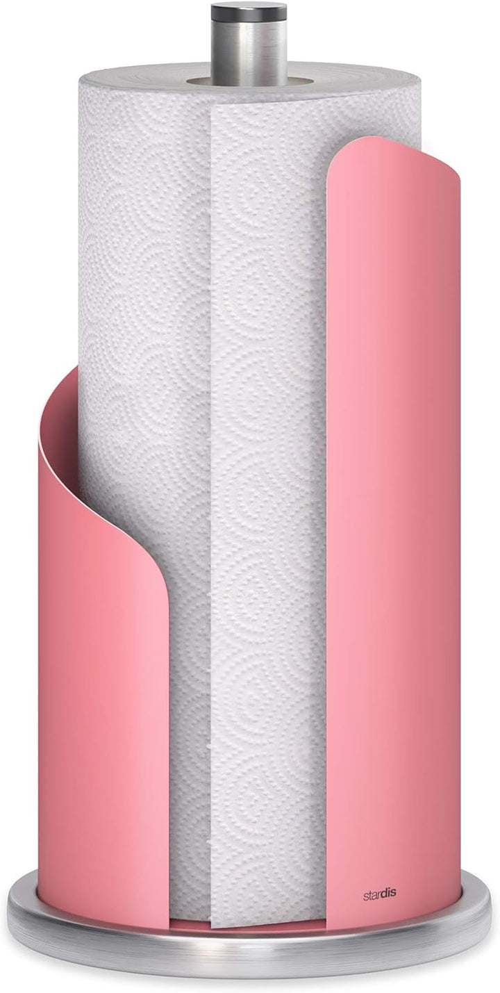 Design Küchenrollenhalter Edelstahl matt H 30 Ø15 cm Rollenhalter Papierrollenhalter für Küchenrolle