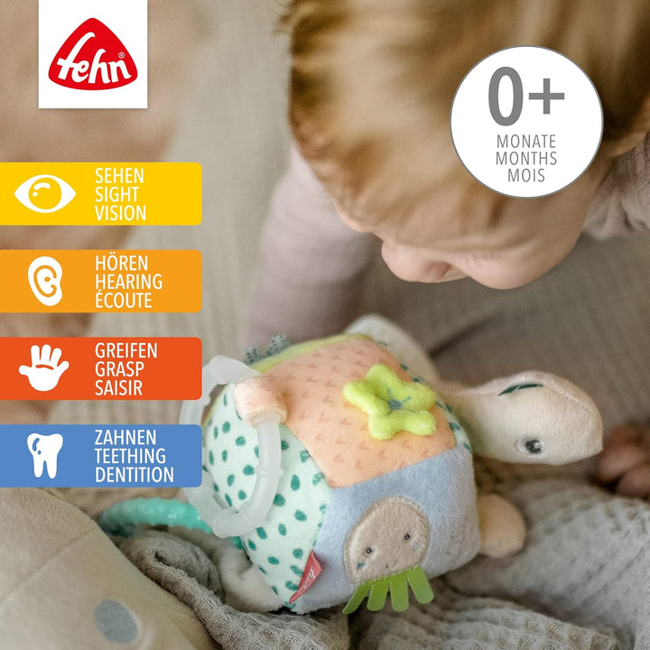 Fehn Activity Spielzeug Schildkröte - Kinderwagen Motorikspielzeug - Spieltier mit Befestigungsring