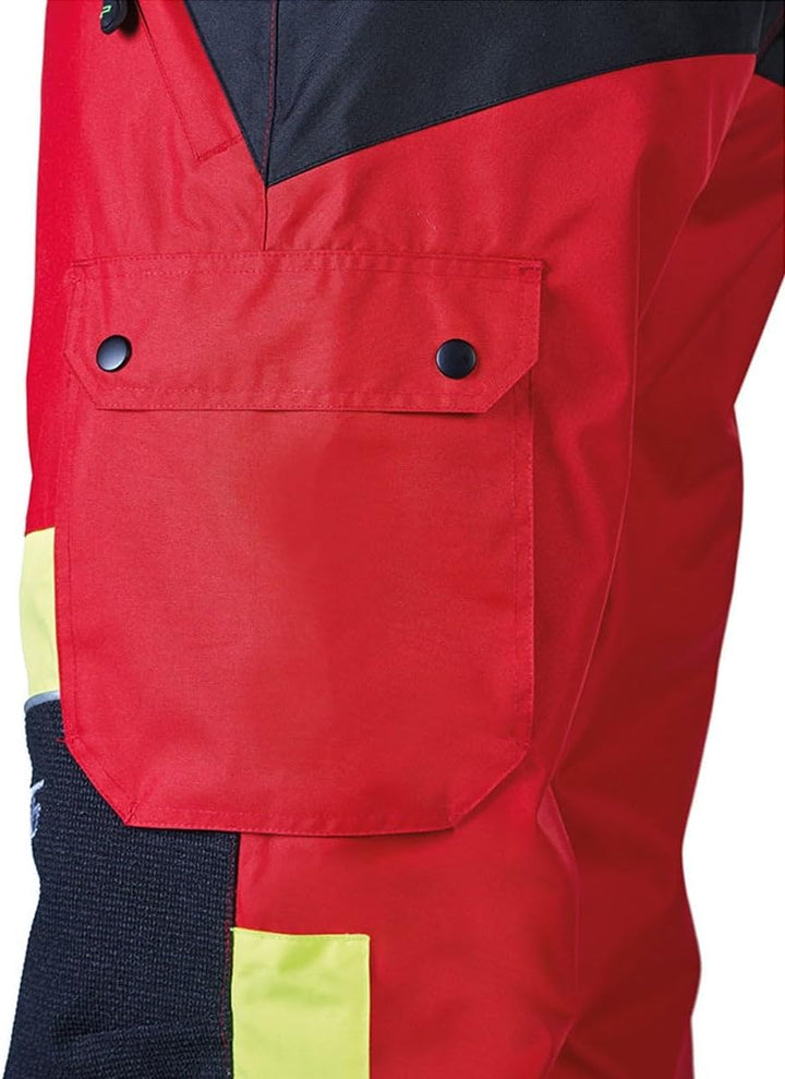 PSS Regenhose wasserdicht/Outdoorhose X-Treme Rain Rot/Gelb