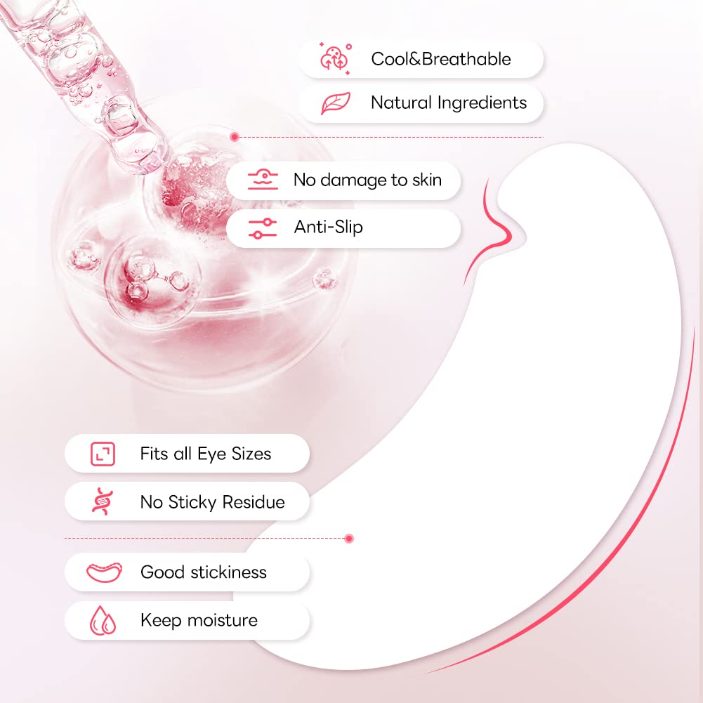 Lunamoon Augenpads für Wimpernverlängerung Pad 100Paar Wimpern Pads V-Shape | Wimpernverlängerung Au
