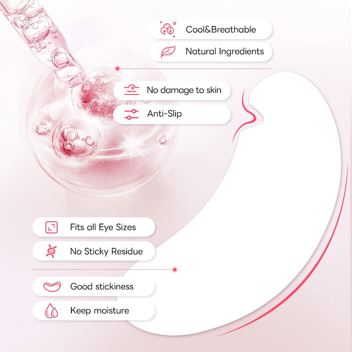Lunamoon Augenpads für Wimpernverlängerung Pad 100Paar Wimpern Pads V-Shape | Wimpernverlängerung Au