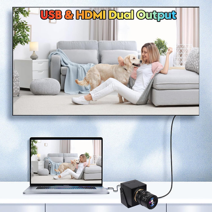 Svpro HDMI USB Zoom Kamera 4K 60fps USB3.0 Manueller Fokus Webcam mit 2.8-12mm optischem Zoomobjekti