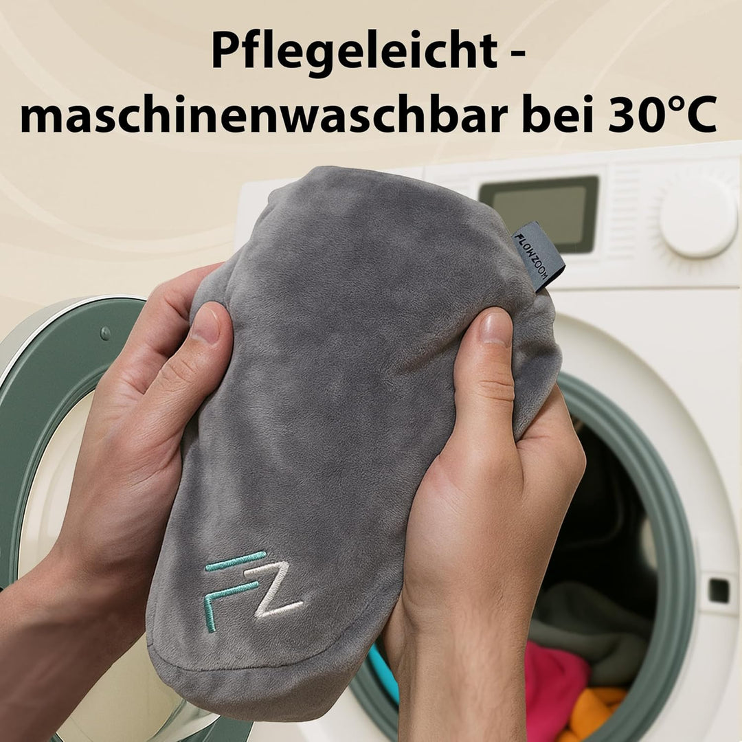 Nackenkissen aufblasbar von FLOWZOOM - aufblasbares Nackenhörnchen für Reisen in Flugzeug, Auto, Zug