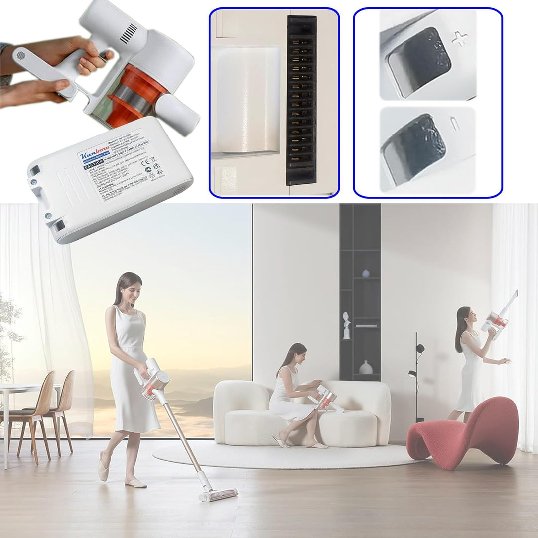 3000mAh Ersatzakku für Xiaomi G9, G9 Plus, G10, G10 Plus Staubsauger, akku für Dreame T10, T20, T20