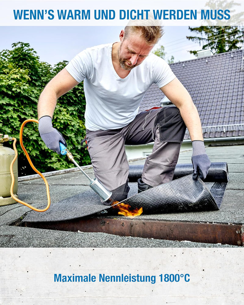 CFH Abflammgerät ST 500 inkl. Gasschlauch - Unkrautbrenner Gas Anwendung mit 3/8" Anschluss für Gasf