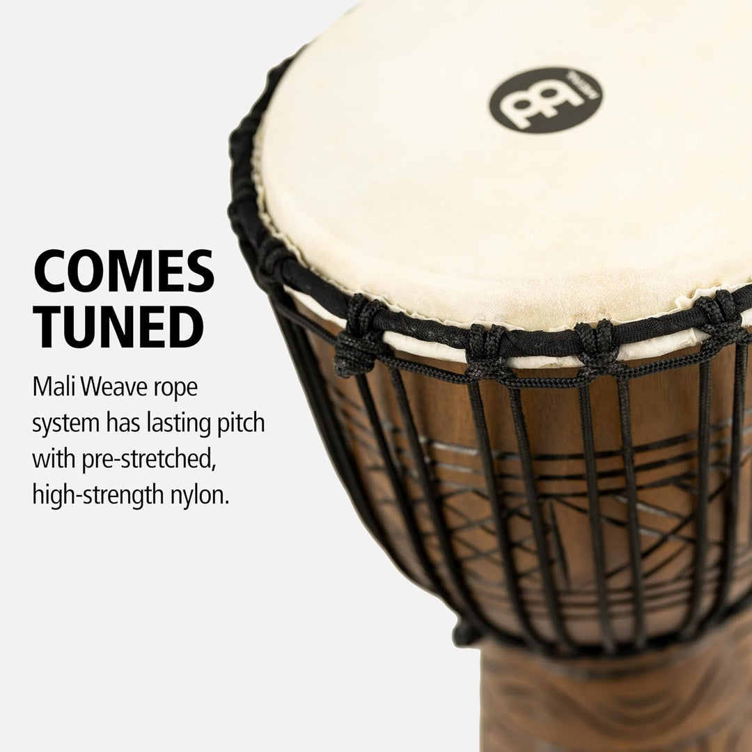 Meinl Percussion 20cm Rope Tuned Travel Djembe Trommel - Musikinstrument für Kinder und Erwachsene -