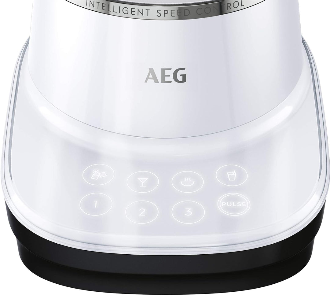 AEG TB7-1-6WWM Standmixer / Geschwindigkeitsanpassung / 3 Stufen / 4 Rezeptprogramme / Pulsfunktion