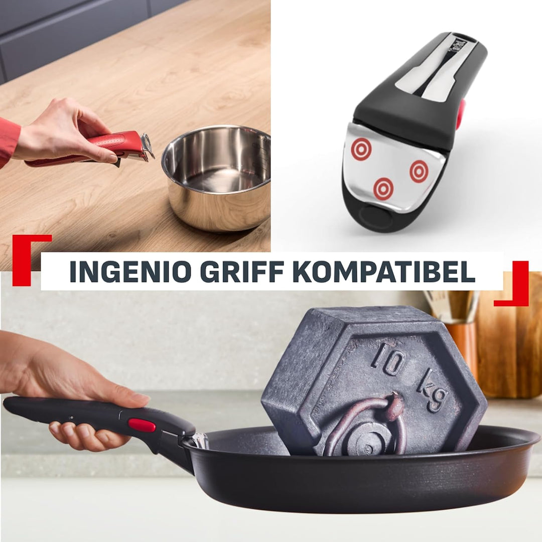 Tefal Ingenio Explore On 3-tlg. Pfannen-Set, Schwarz, L2679102 | keramische Fusion Core Antihaftvers