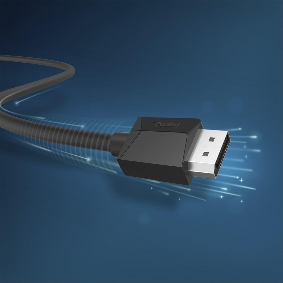 Hama Displayport Kabel 3m lang DP Kabel 1.2 (Display Port Cable Ultra HD 8k @ 120 Hz, Monitorkabel m