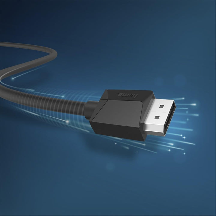 Hama Displayport Kabel 3m lang DP Kabel 1.2 (Display Port Cable Ultra HD 8k @ 120 Hz, Monitorkabel m