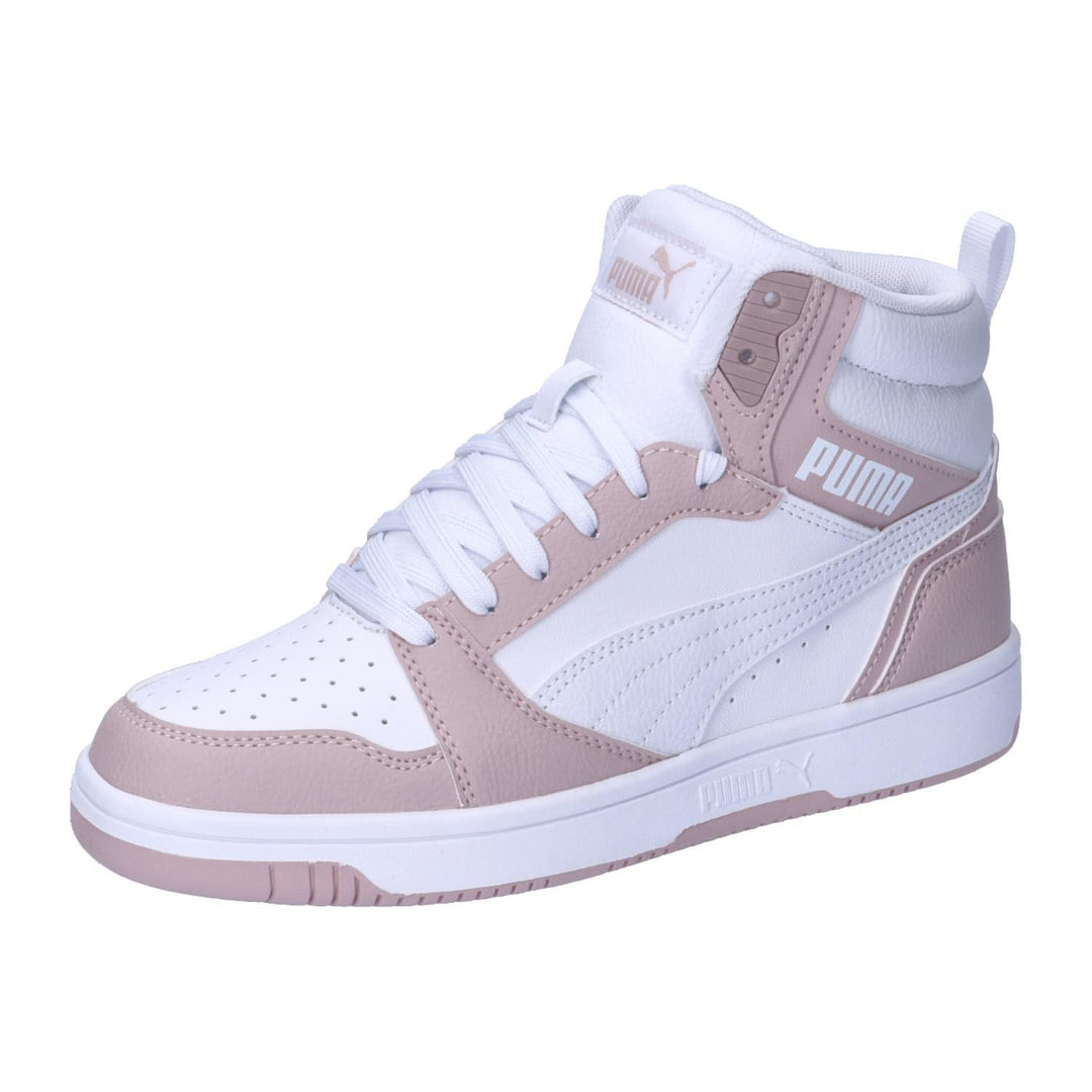 PUMA Unisex Kinder Rebound Layup Mid Shoes Sneaker 39 EU Mauve Mist Puma White, 39 EU Mauve Mist Pum
