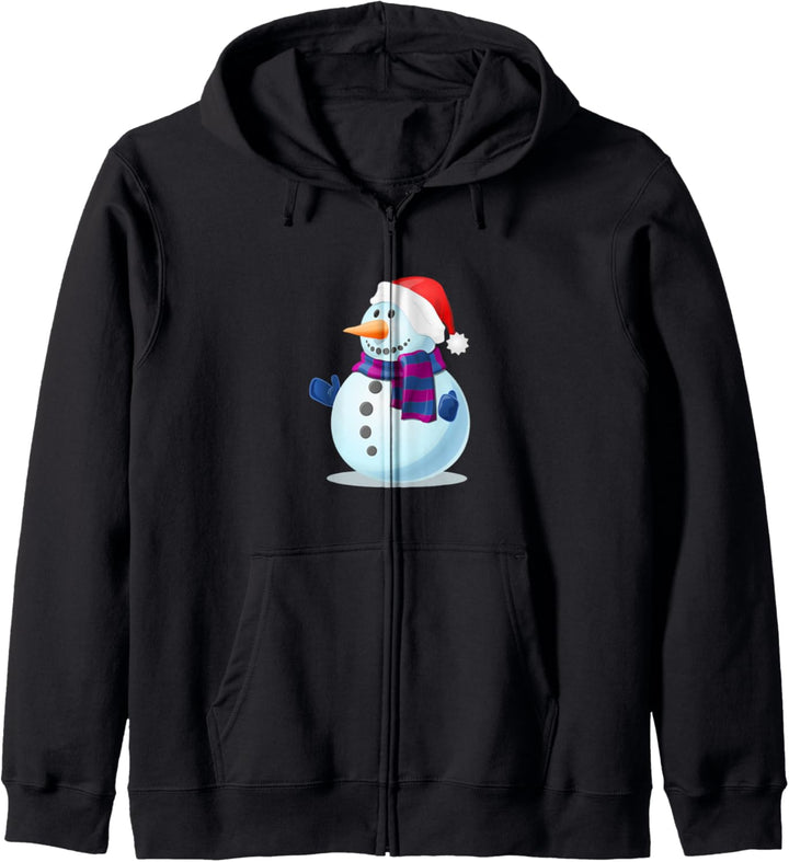 Weihnachtsoutfit Santa Ho Schal Weihnachtsmütze Schneemann Kapuzenjacke