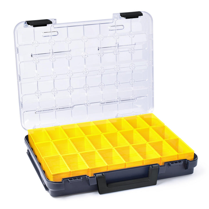 Sortimentskasten transparent mit Klappgriff | Bosch Sortimo T-BOXX 320 Anthrazit inkl. Insetbox B3 |