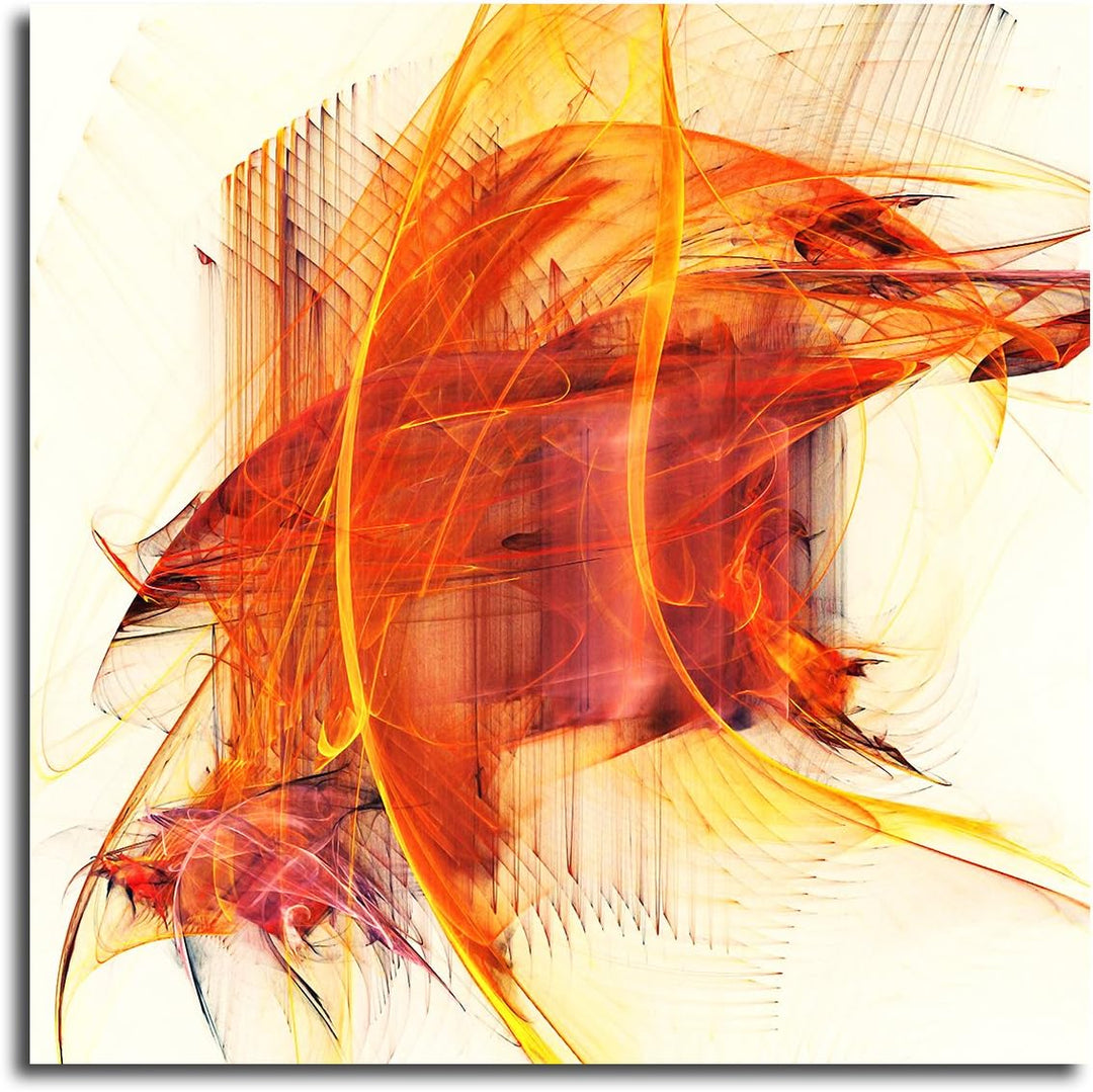Paul Sinus Art Big Influence - Abstraktes Bild auf Leinwand Abstrakt135- dekorativer Einteiler Wandb