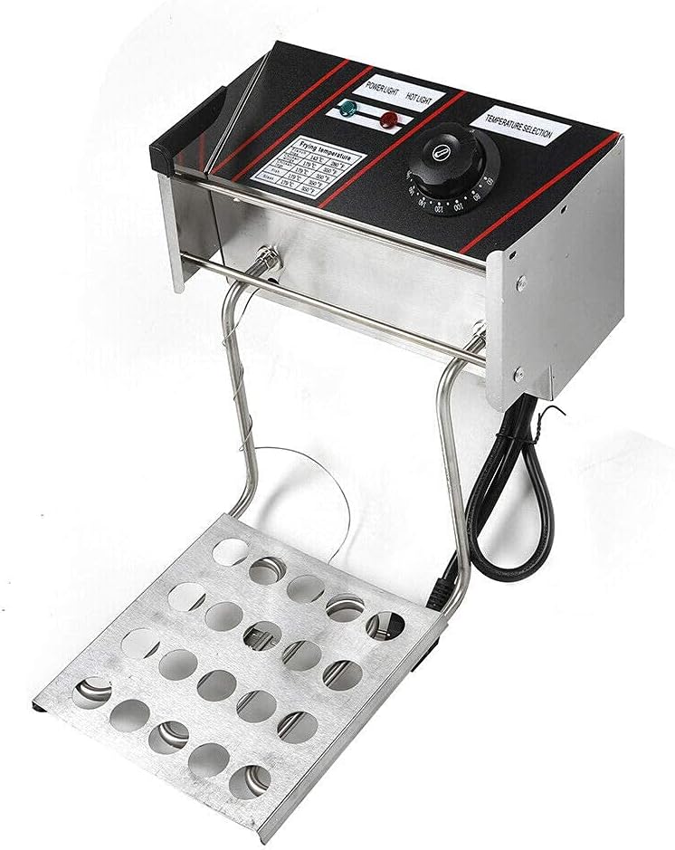 Edelstahl Fritteuse, Fritteuse Fritöse, 2.5 Liter 2.5KW, mit Temperaturkontrolle, 60-200℃, inkl. Kor