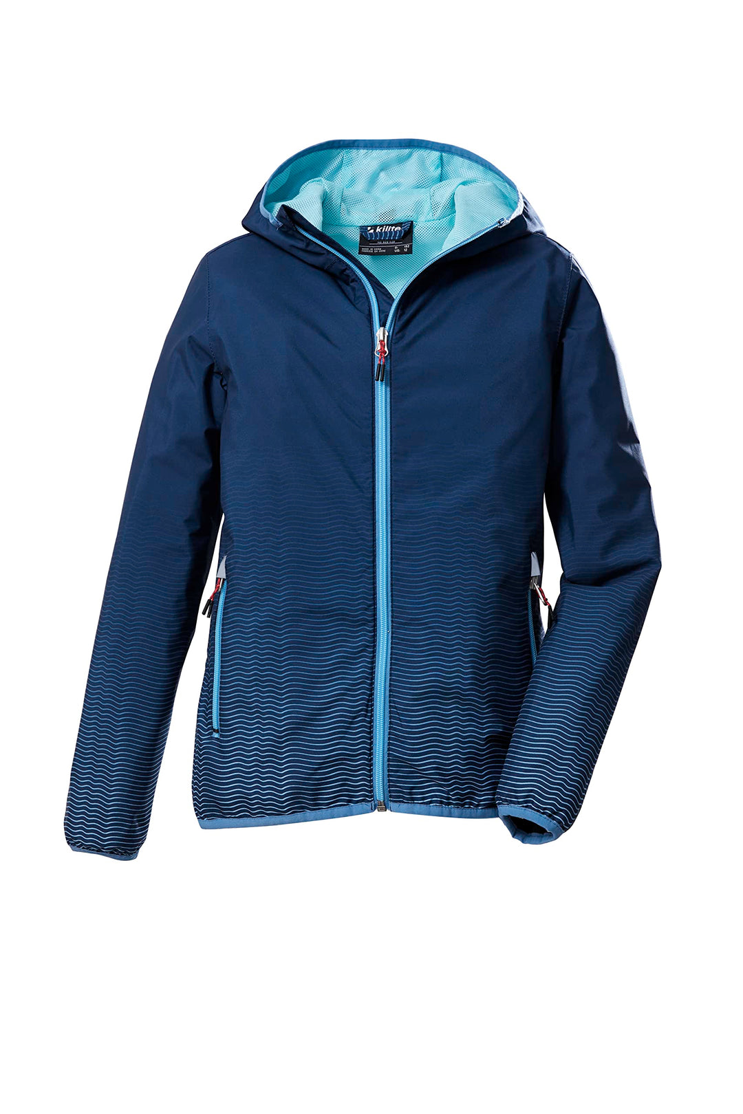 Killtec Mädchen Kos 211 Grls Jckt Funktionsjacke/Outdoorjacke mit Kapuze, packbar 128 dunkelblau, 12