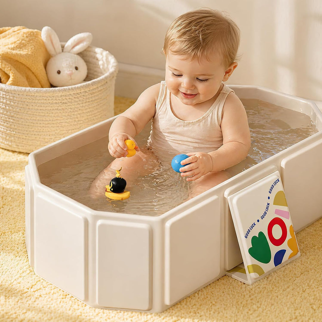 Faltbare Badewanne für Kinder, Tragbare Badewanne, Grosse Kleinkindbadewanne, Tragbares Duschbecken,