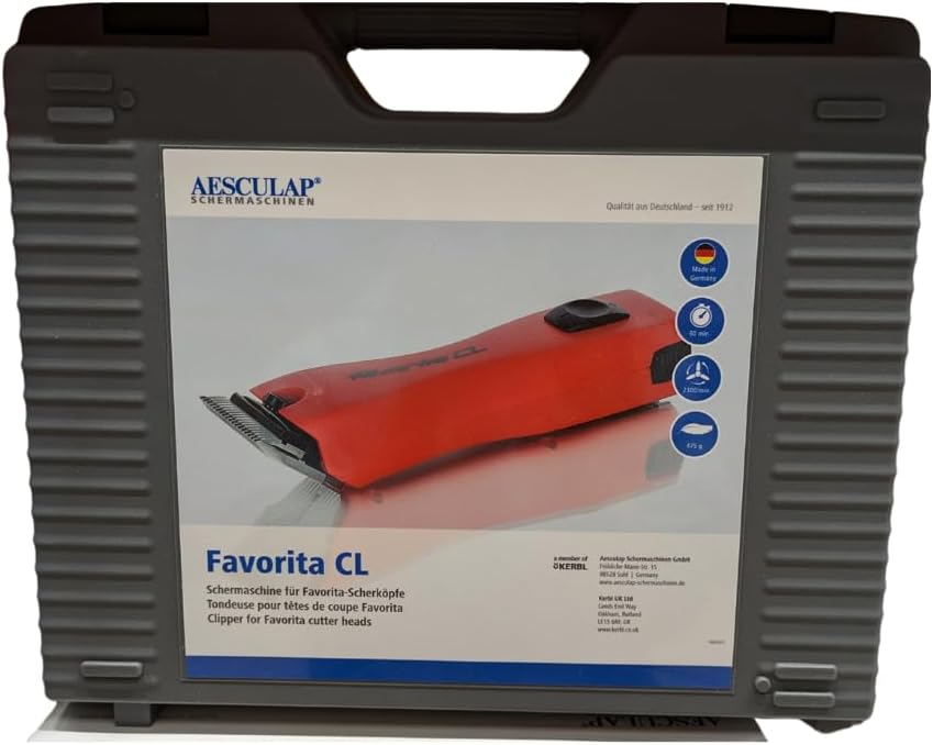 Aesculap EHASO Profi Hundeschermaschine GT-104 / Favorita 2 mit Scherkopf GT 710 1,8 mm + Aufschiebe