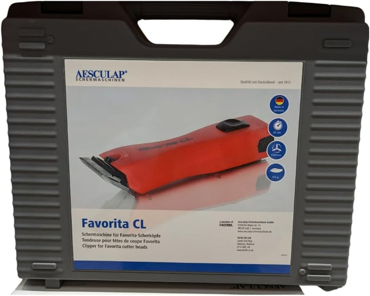 Aesculap EHASO Profi Hundeschermaschine GT-104 / Favorita 2 mit Scherkopf GT 710 1,8 mm + Aufschiebe