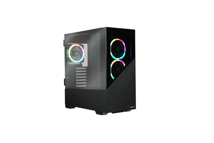 ENERMAXK8 ATX Mid Tower Gaming PC-Gehäuse ausgehärtetem Glas, inkl. 3 x ARGB PWM 12cm Lüfter - USB3.
