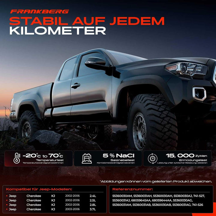 Frankberg 2x Fensterheber Mit Motor Vorne Links Rechts Kompatibel mit Cherokee KJ SUV 2.4L 2.5L 2.8L