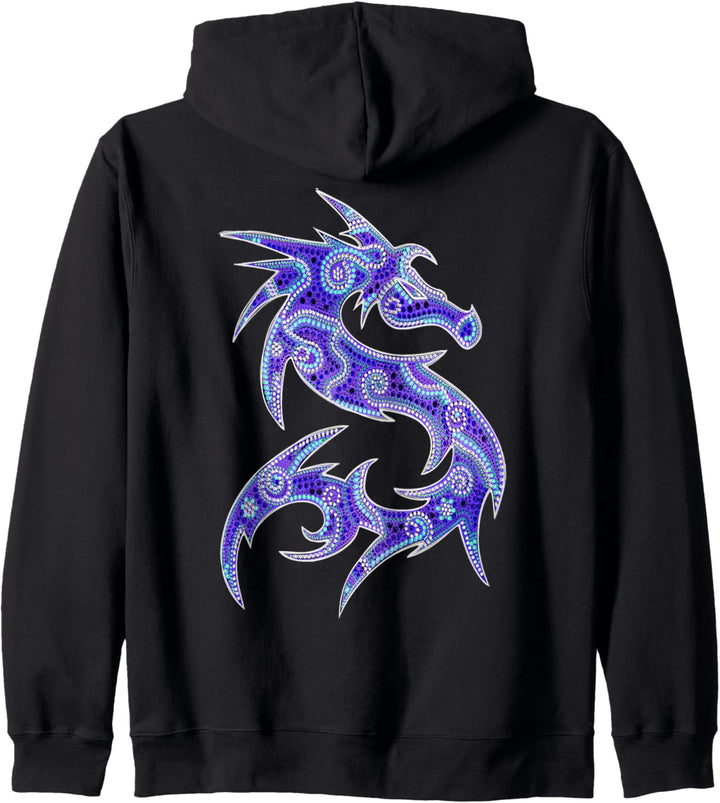 FANTASY DRAGON - dot painting art 5 - Fan Fun Kapuzenjacke