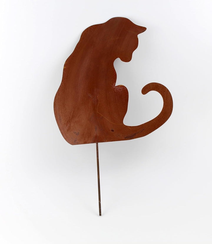 Kapaga - Gartenfigur aus Rost auf Einschlagbeinen - Metall Tierfigur - Edelrost Dekofigur - Tier Fig