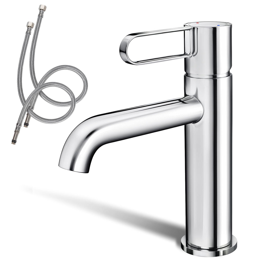 ALPHA HOME Mischbatterie Bad Wasserhahn Badarmatur Waschtischarmatur mit Wassersparfunktion, Einhebe