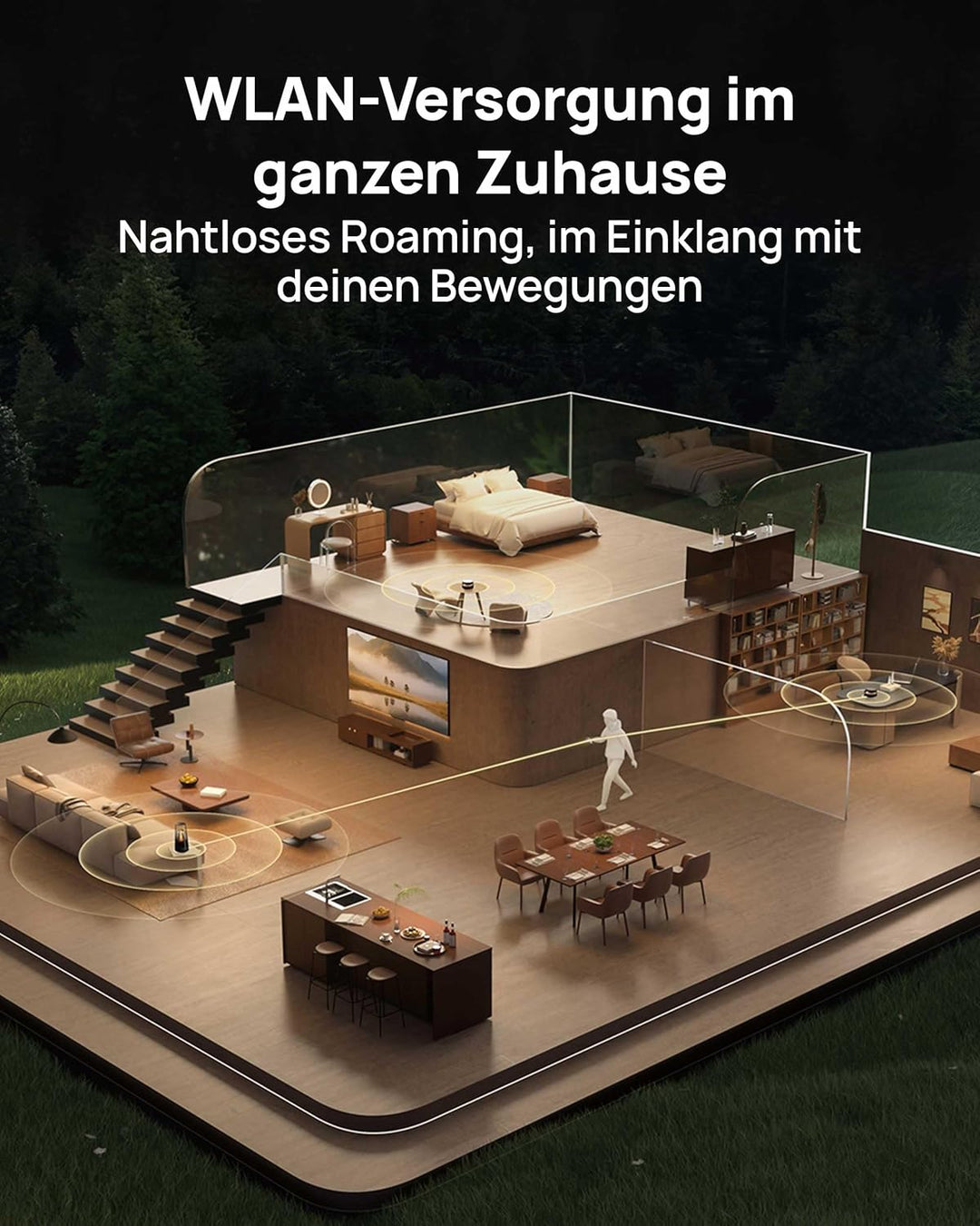 Huawei WiFi Mesh X3 Pro (1 Pack) Router, Dual-Band Wi-Fi 7 BE 3600, nahtloses Roaming, einfache Einr