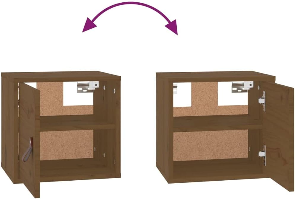 31,5x30x30 cm Wandschrank TV Schrank mit 2 Fächern Hängeschrank Bücherregal Schweberegal Lagerschran