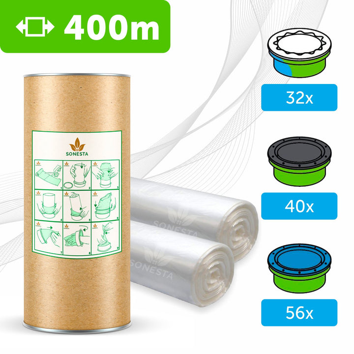 400m ECO Nachfüllfolie Windeltwister windeleimer kompatibel mit Tommee Tippee TEC, Simplee, Twist &amp;
